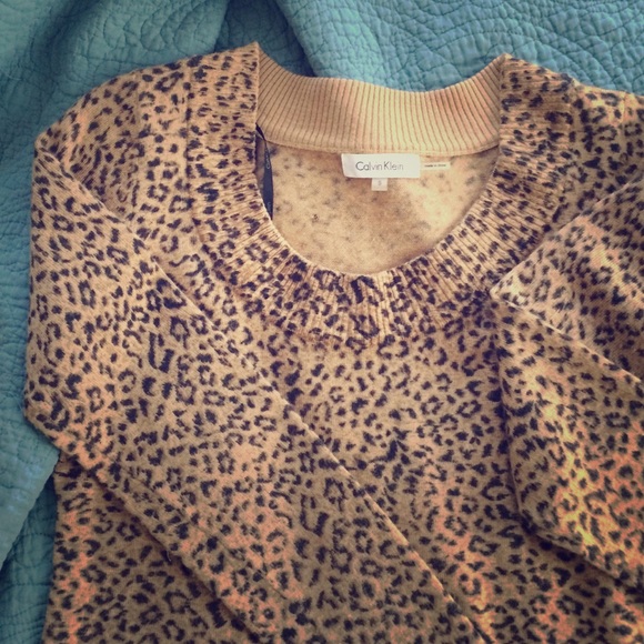Calvin Klein leopard-print sweater, size small.