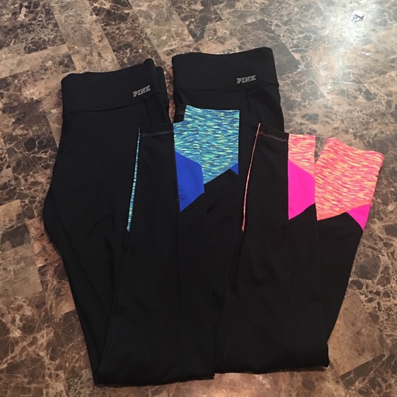 2 Pairs VS Pink Ultimate Yoga Legging Bundle