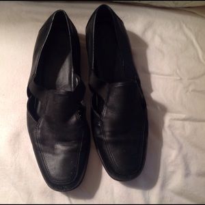 Black slip-on shoe
