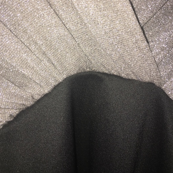 Elegant silver sparkly silver and black dress - Picture 2 of 4