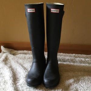 Hunter "Original Tall" Matte Black Rain Boot