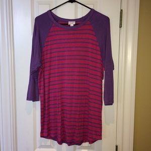 Lularoe Randy Pink and Purple Stripes