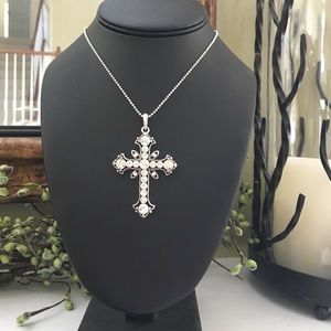 Bling cross necklace