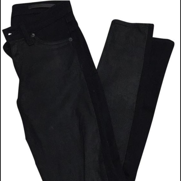 RAG & BONE 50/50 LEATHER DENIM PANTS