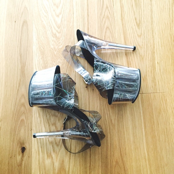 Luscious Clear Platform Heels