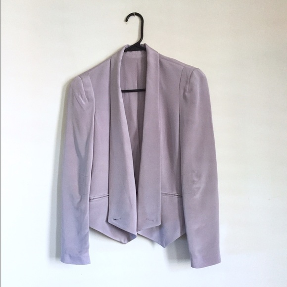 Rebecca Minkoff Becky Silk Blazer LILAC - Picture 2 of 4