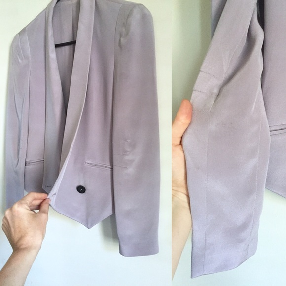 Rebecca Minkoff Becky Silk Blazer LILAC - Picture 4 of 4