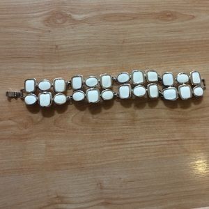 LiaSophia white and silver bracelet