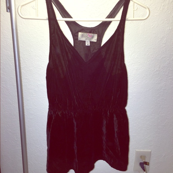 Velvet dressy racer back tank