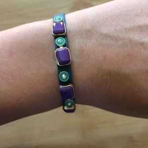 Lia Sophia green, purple and teal bracelet