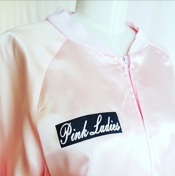 Vintage  Jackets & Blazers - Vintage Pink Ladies (Grease) Bomber Jacket