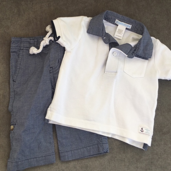 Baby boy Polo shirt and matching pants.
