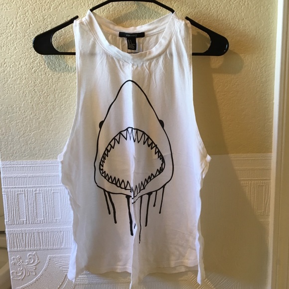 Shark graphic tank top forever 21