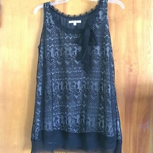 CAbi Black Lace Tank
