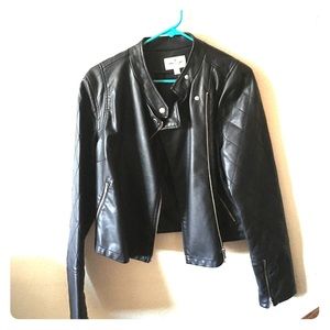 Faux Leather Biker Jacket