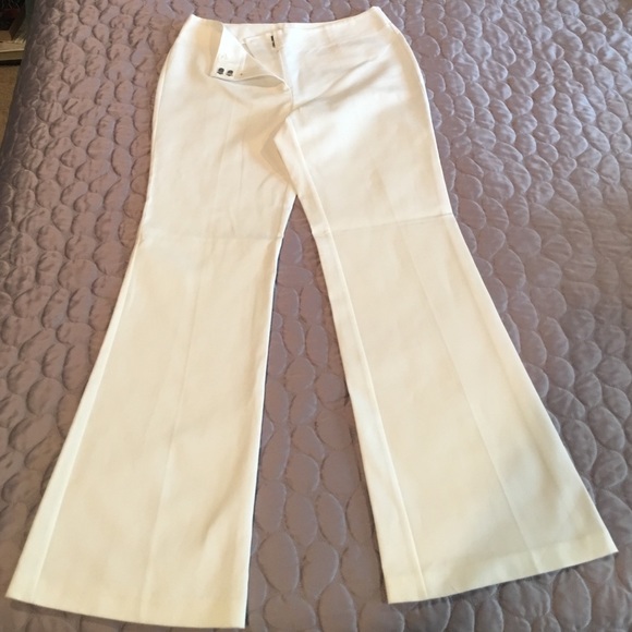 Chico's white stretch flare leg pants
