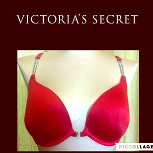 Victoria's Secret push up bra w/rhinestone straps