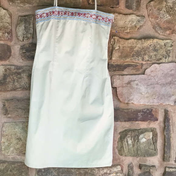 Tommy Hilfiger Spaghetti Strap Embroidered Dress