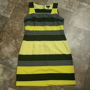 Dress with Stripes and Houndstooth