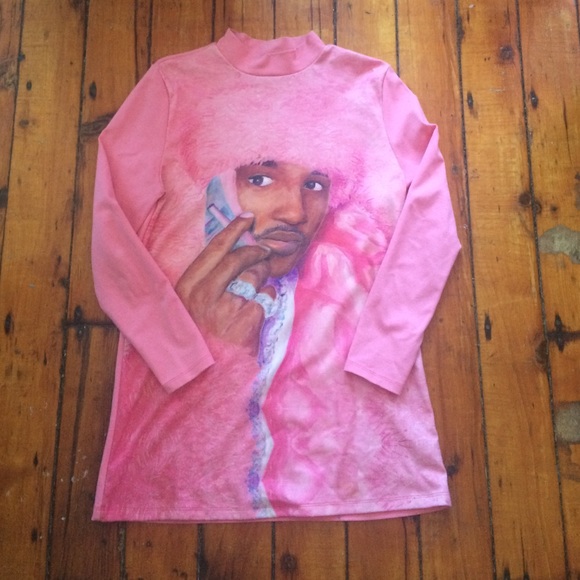 DIMEPIECE CAMRON PINK TURTLENECK DRESS