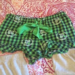 VS size M shorts & tan sweats