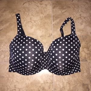 Polka dot print bra