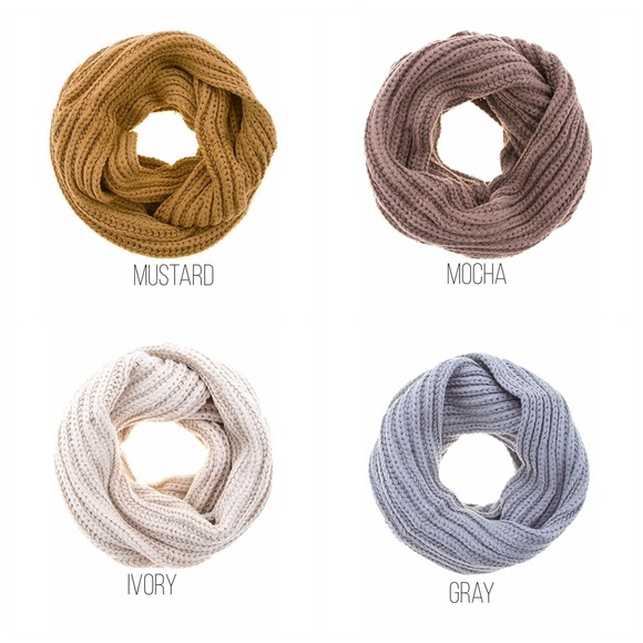8 Colors! SOFT!!!!! Cozy Knit Infinity Scarf - Picture 3 of 4