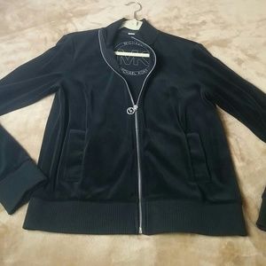 Michael Kors black velour jacket size medium