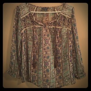 Long sleeve sheer shirt