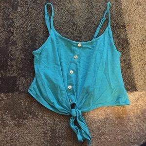 Light blue crop top