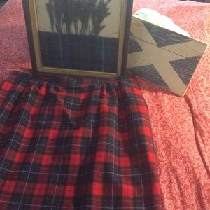 Scottish Lasses: Red Pendleton Wool Clan Skirt