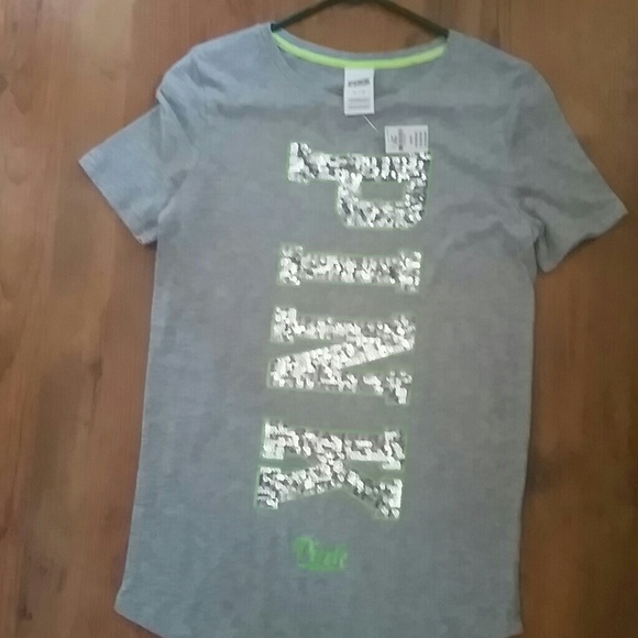 SOLD! VS PINK Bling Tee - Picture 1 of 3