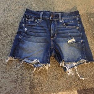 American eagle cut too high waisted shorts
