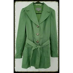 Green Ann Taylor Trench Coat
