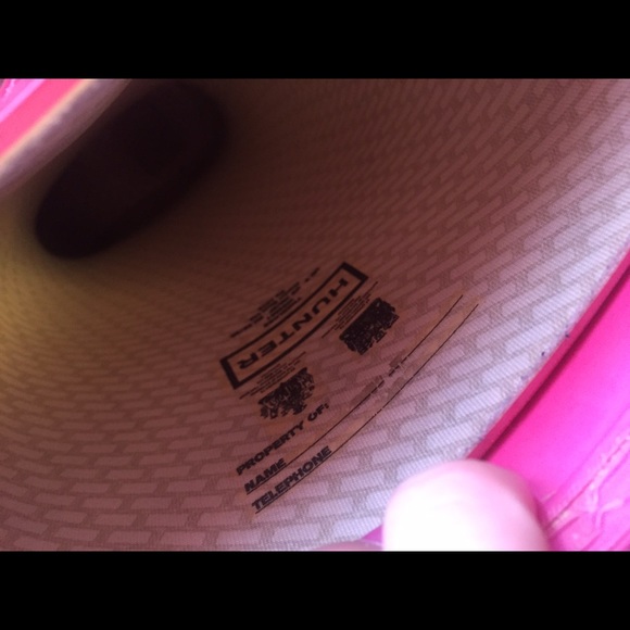 Glossy Pink Hunter Boots - Picture 2 of 3