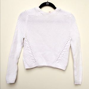 White cropped sweater!