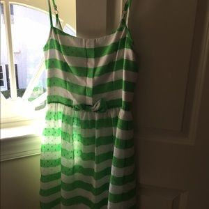 Lily Pulitzer green and white striped dress!