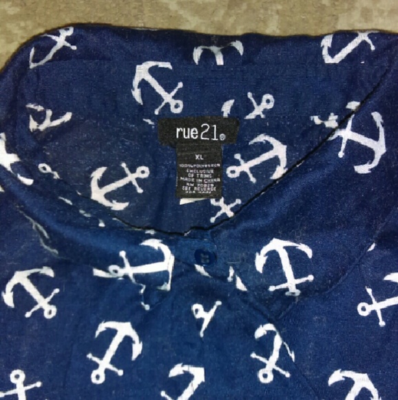 Collared anchor button up - Picture 2 of 2