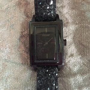 DKNY Black Sparkle Watch