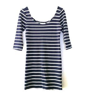 Striped navy dress