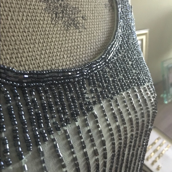 Willow & Clay beaded green/blue top