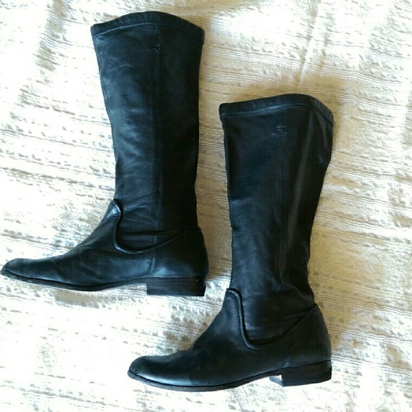 FRYE Cindy Slouch Black Boots sz 7.5