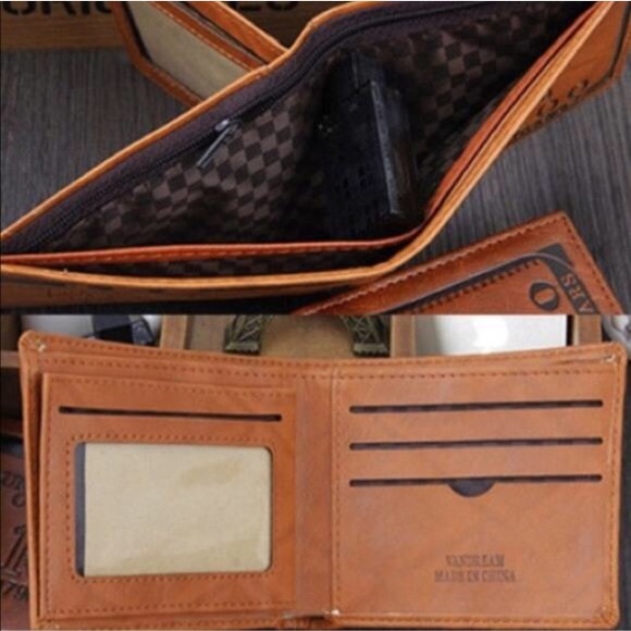 Vegan Leather $100 Bill Wallet - Picture 3 of 3