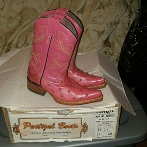 Kids Pink Cowboy Boots