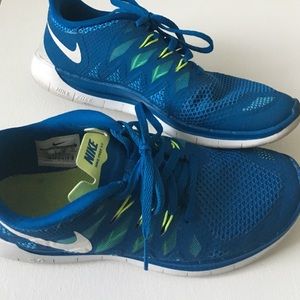Blue Nike Free Runs