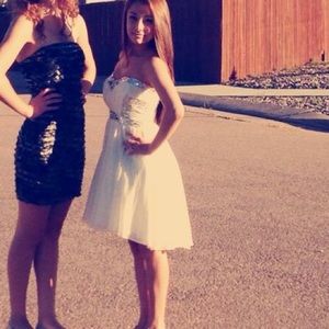 Beautiful cream/ white homecoming dress!