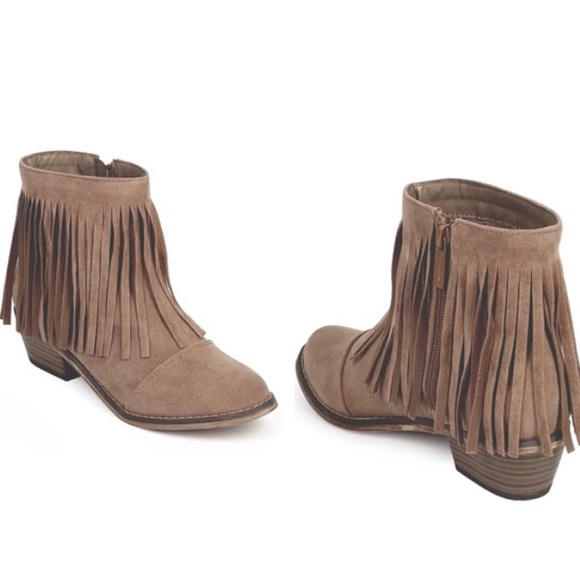 Suede Fringe Booties - Picture 3 of 3