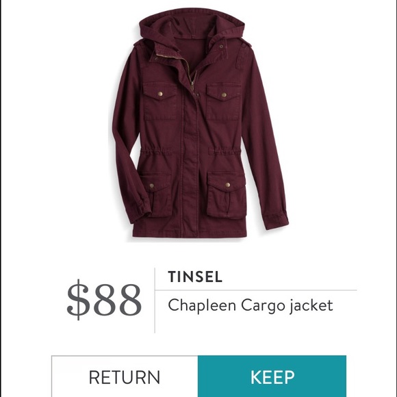 Stitch Fix Tinsel Anorak Cargo Jacket (burgundy)