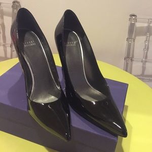Stuart Weitzman Heist Pump Black Patent Size 9.5