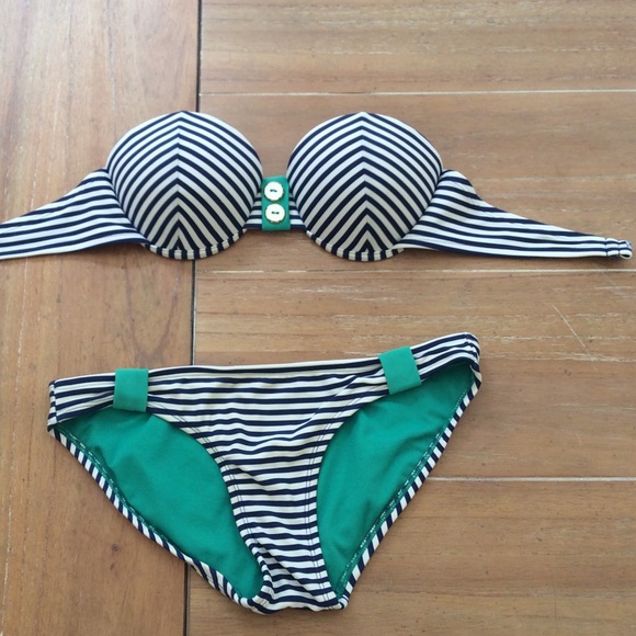 Cute Blue and White Striped Bikini